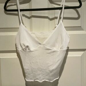 White Women's Sheer Camisole Top